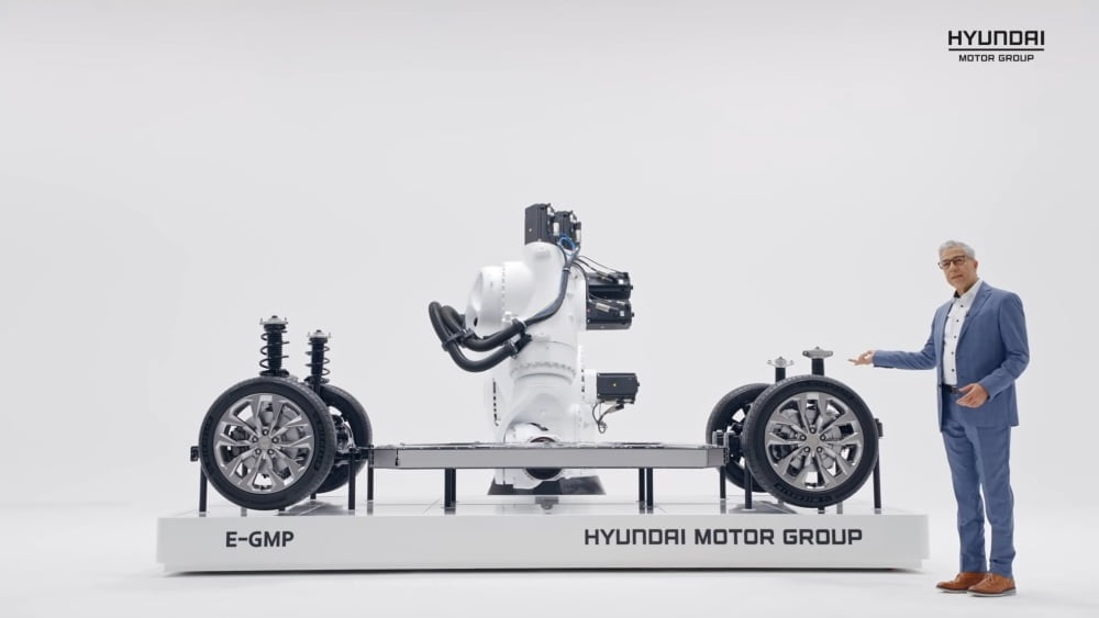 Die Hyundai E-GMP-Plattform f&uuml;r elektrisch betriebene Fahrzeuge. 