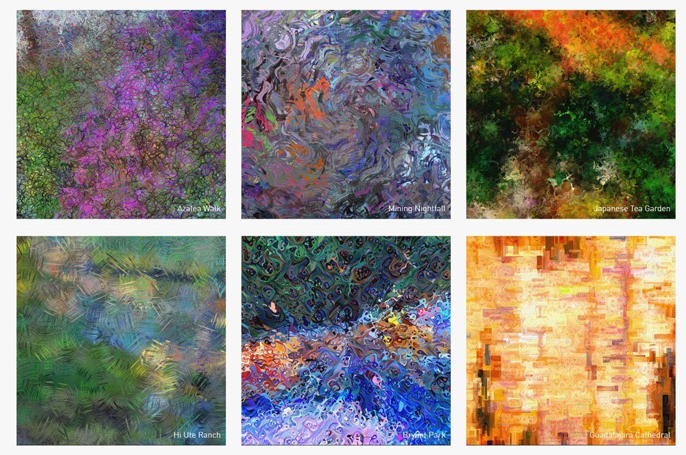 Abstrakte Formen und Farben des Künstlers Ambrosi