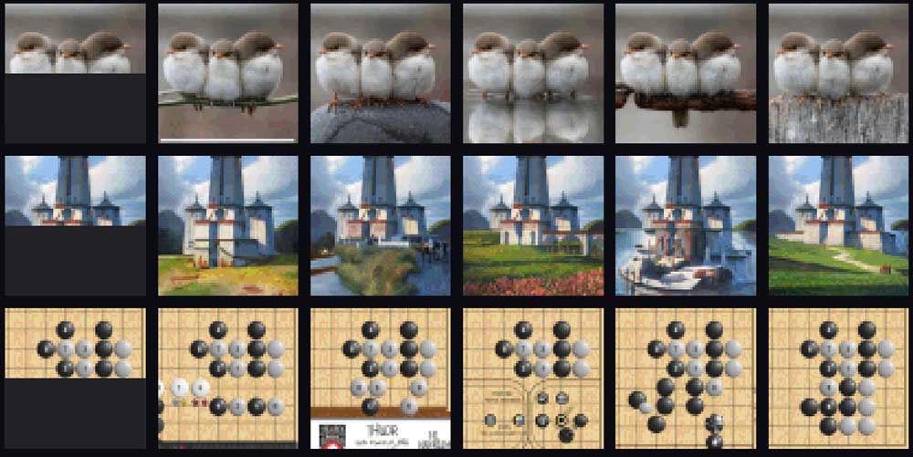 Image GPT kann auch Vögel, Landschaft und Spielbretter. | Bild: OpenAI.