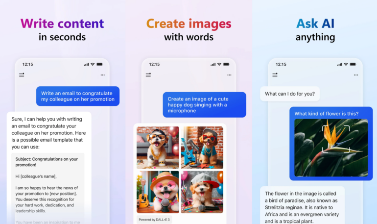 Neue Copilot-App: GPT-4 und DALL-E 3 kostenlos auf dem Smartphone nutzen