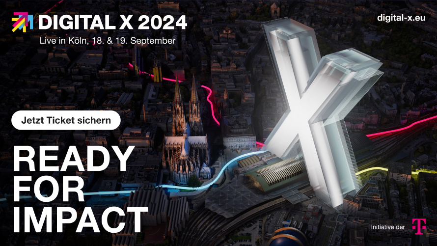 Keyart des Digital X Events in Köln.